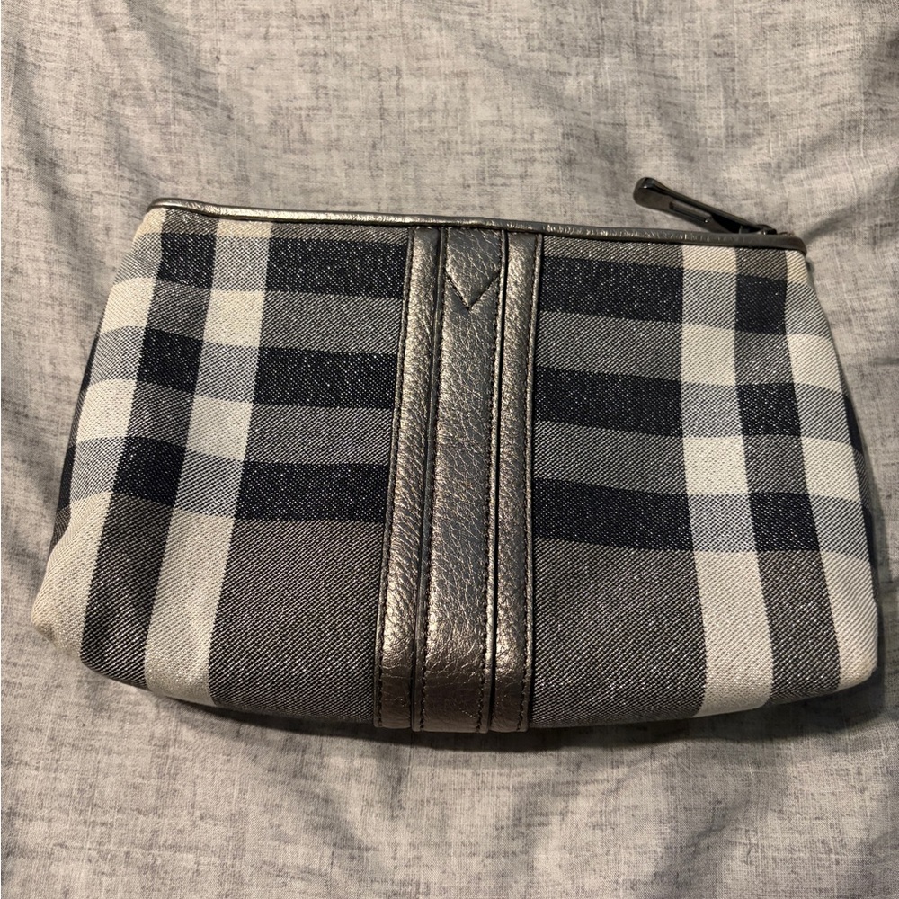 Burberry Checkered Black and Gray Cosmetic Bag - Picture 3 of 10